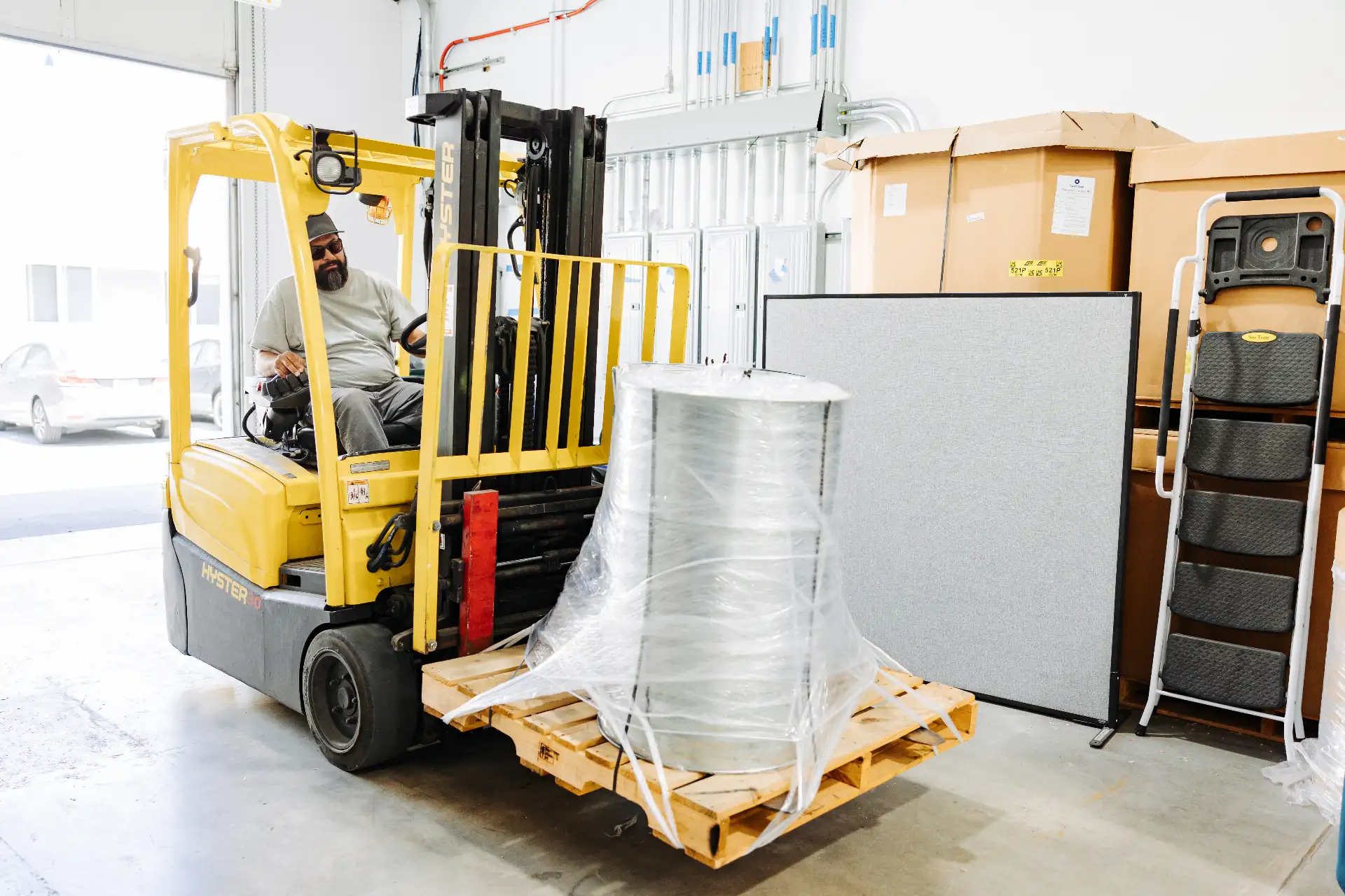 Forklift operation at Edison Technology Park
